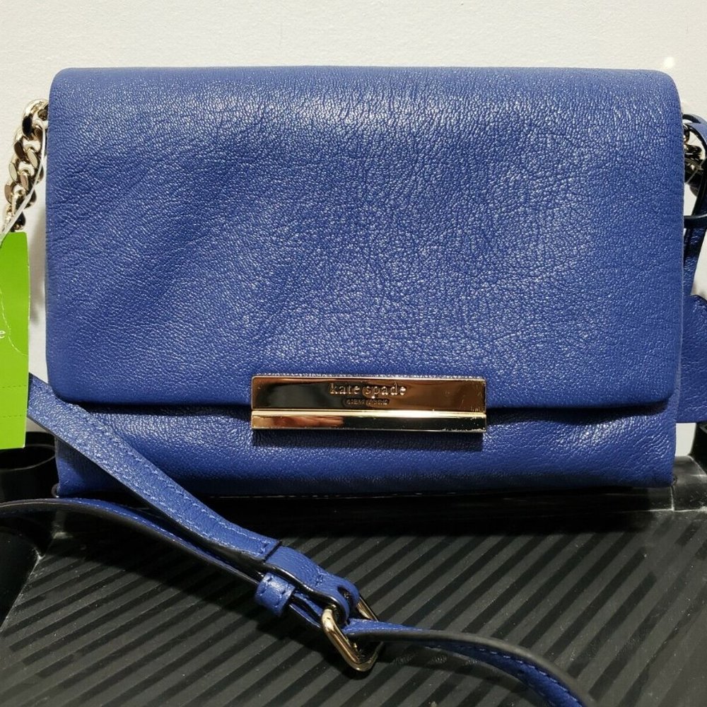 100% Authentic New Kate Spade Blue Heidy Crossbody Purse (Small)